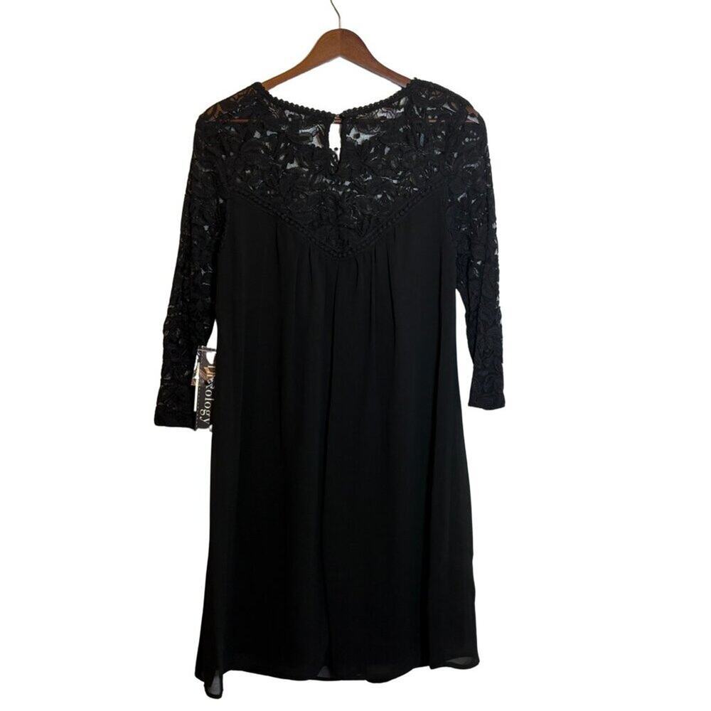 Luxology Women's Black Lace Dress Shirt‎ Size 6